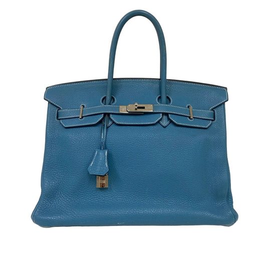 Bolsa Hermès Birkin 35 Azul Claro