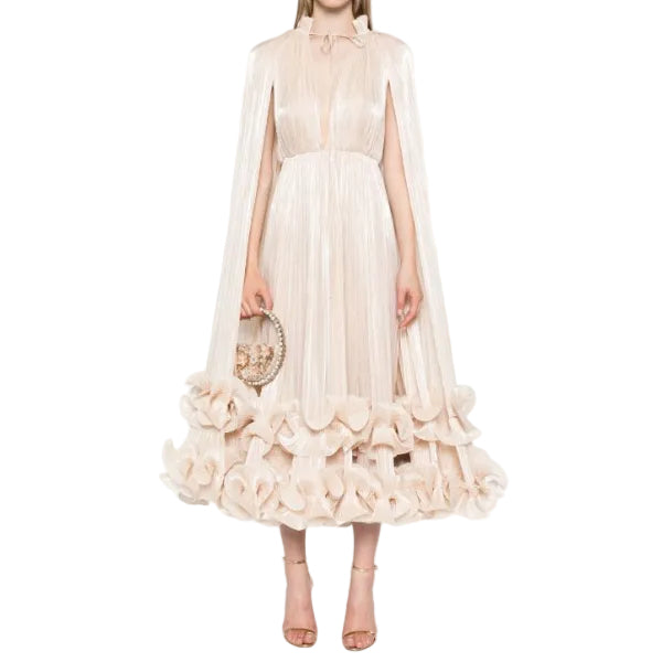 Vestido Ana Radu Bege Brilhante Tam 38 Br