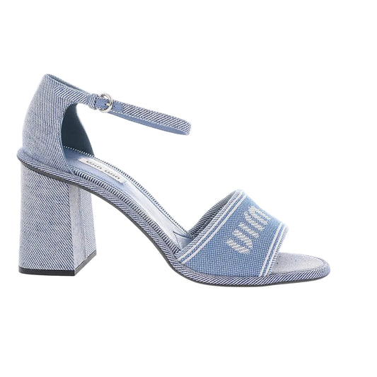 Sandalia Miu Miu Jeans Azul Tam 35,5 Br