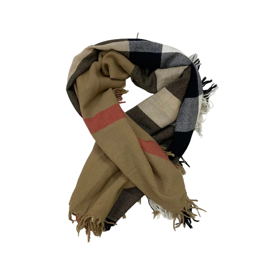 Cachecol Burberry Listrado Marrom