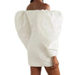 Vestido Jacquemus Manga Bufante Branco Tam 38 Br