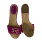 Rasteira Chanel Suede Rosa Tam 36,5 BR