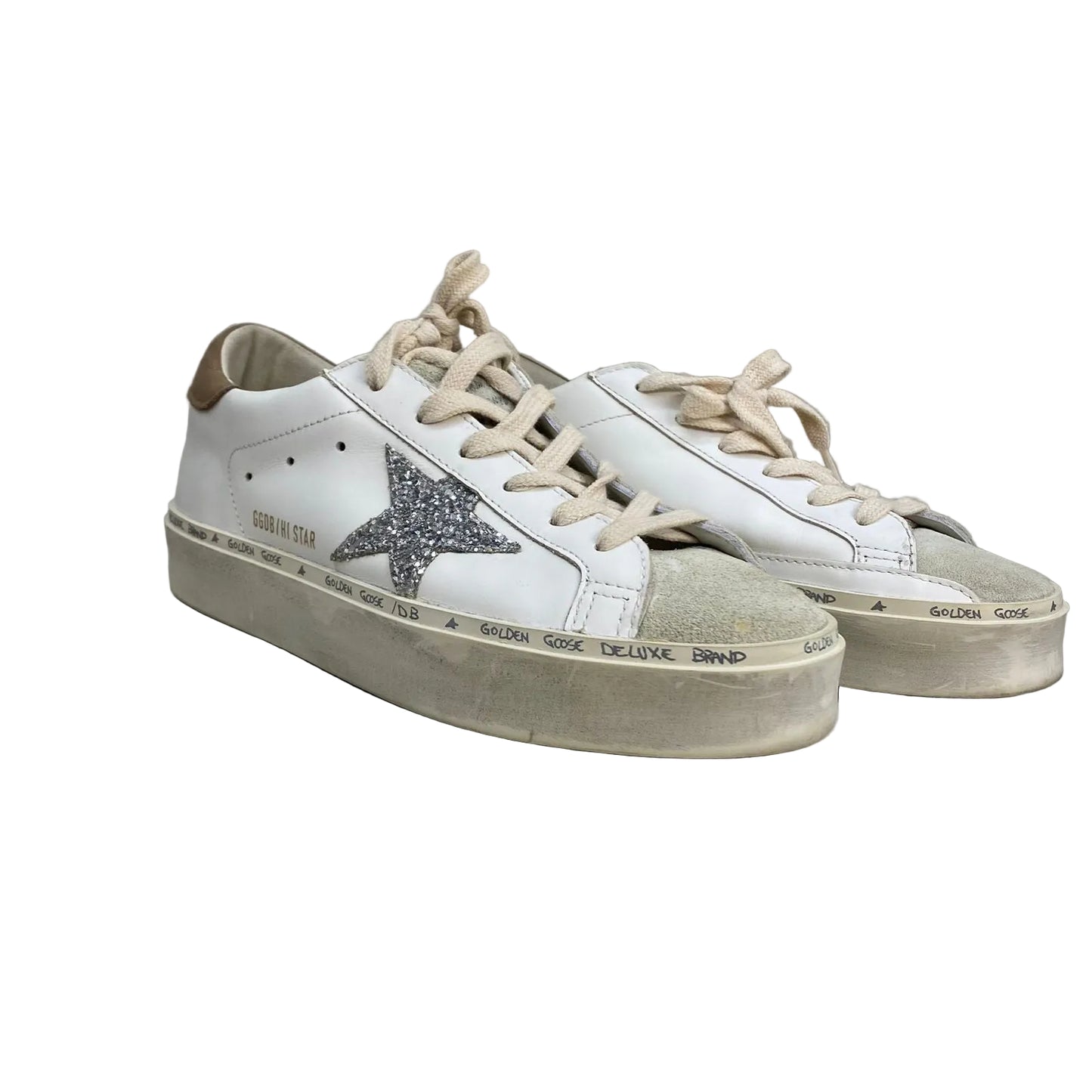 Tênis Golden Goose Branco e Marrom Tam 36 Br