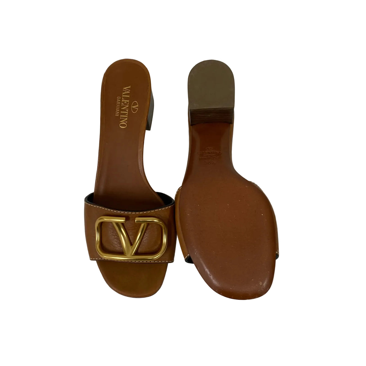 Mule Valentino Caramelo VLOGO Tam 34,5 BR