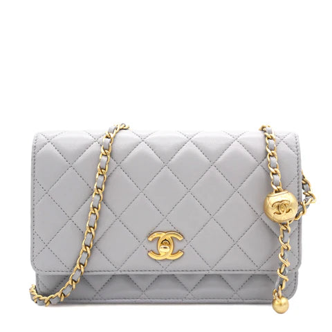 Bolsa Chanel Pearl Crush On Chain Cinza
