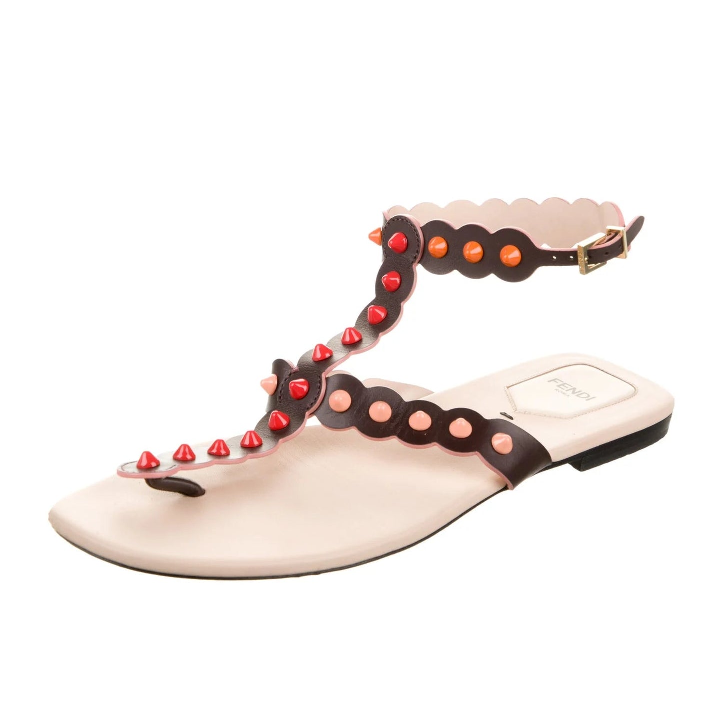 Rasteira Fendi Vermelha e Laranja Tam 35,5 Br