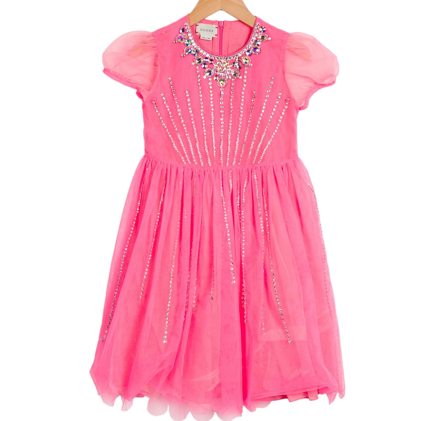 Vestido Tule Gucci Rosa Infantil Tam. 4 Anos