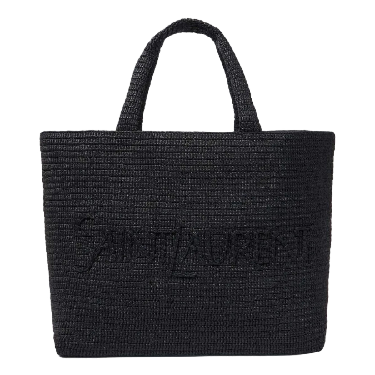 Bolsa Saint Laurent Ráfia Preta