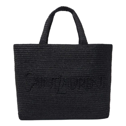 Bolsa Saint Laurent Ráfia Preta