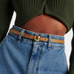 Cinto Loewe Marrom E Dourado