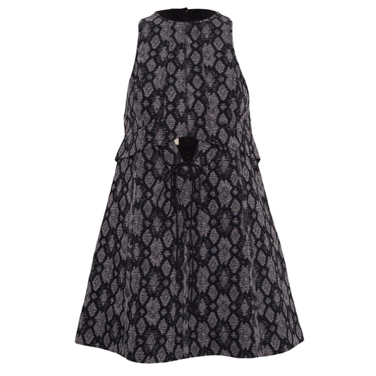 Vestido De Goeye Preto Estampado Tam. 36 Br
