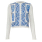 Casaquinho Dolce&Gabbana Azul e Off White Infantil Tam 11/12 Anos BR