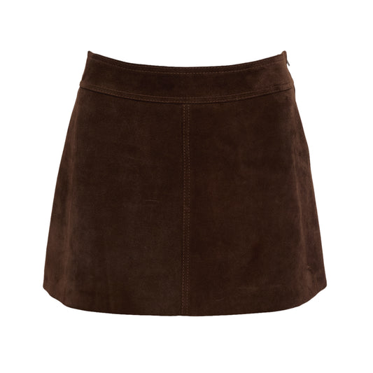 Saia Celine Suede Marrom Tam 36 Br