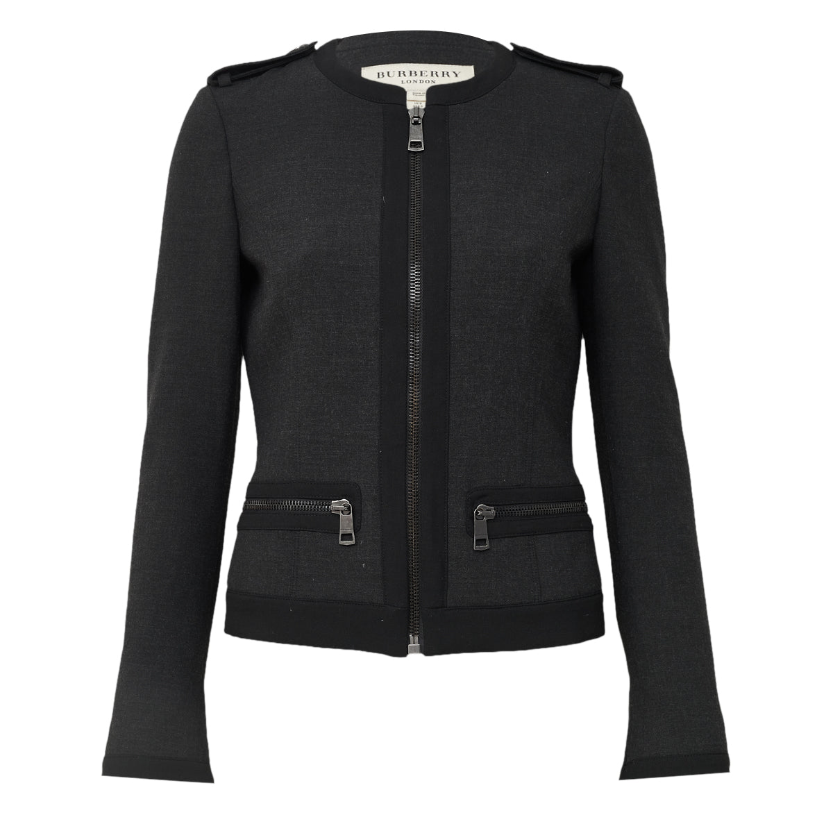 Conjunto Vestido Burberry Com Casaquinho Preto Tam 36 BR