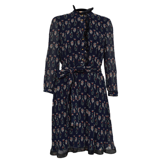 Vestido Tory Burch Estampa Florida Azul Tam 40 Br