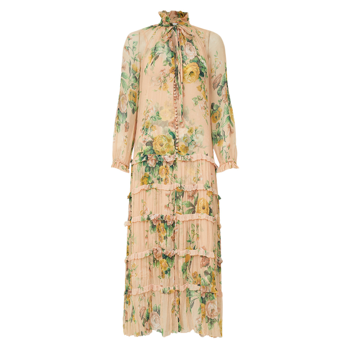 Vestido Zimmermann Estampa Floral Top Peach Tam 36 BR