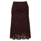 Conjunto Ermanno Scervino Marrom Escuro Bordado Tam 38 Br