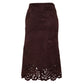 Conjunto Ermanno Scervino Marrom Escuro Bordado Tam 38 Br
