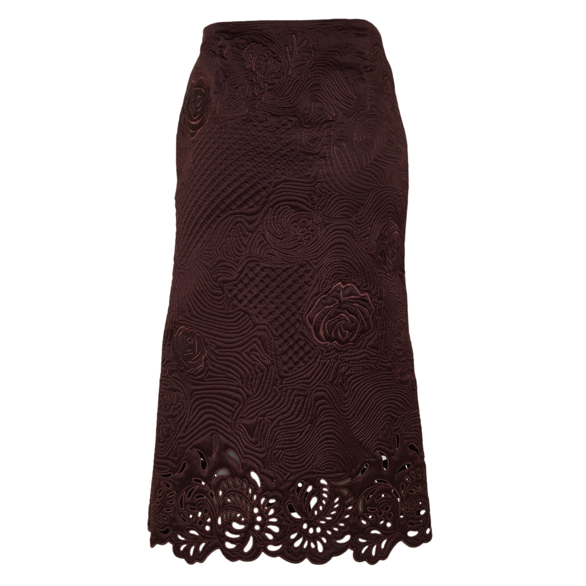 Conjunto Ermanno Scervino Marrom Escuro Bordado Tam 38 Br