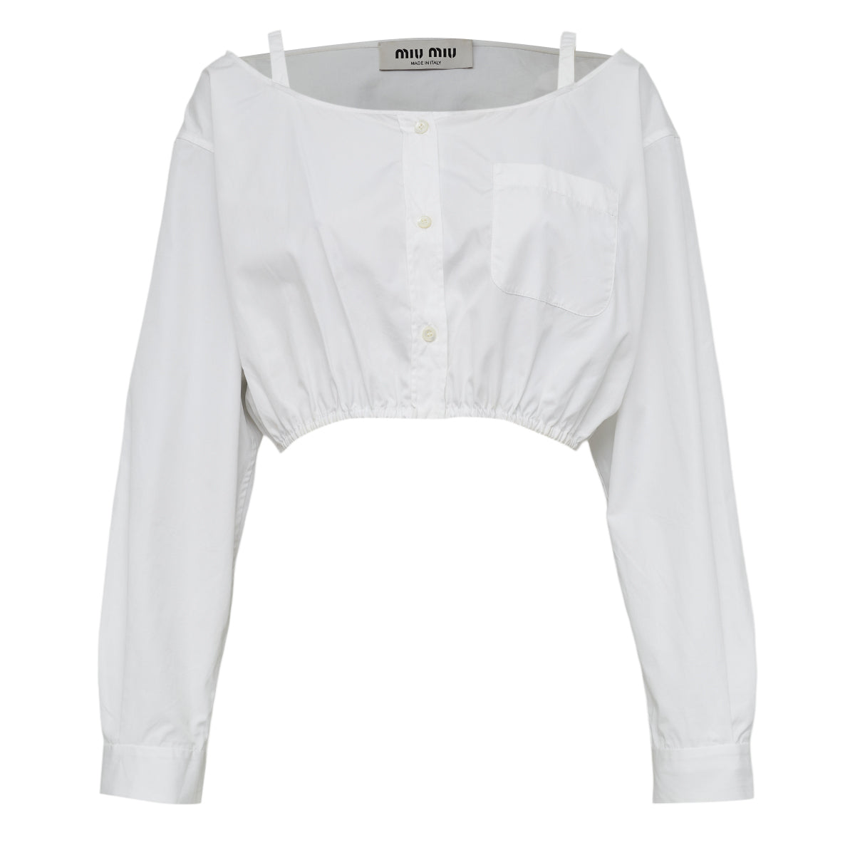 Camisa Cropped Miu Miu Branca Tam 36 Br