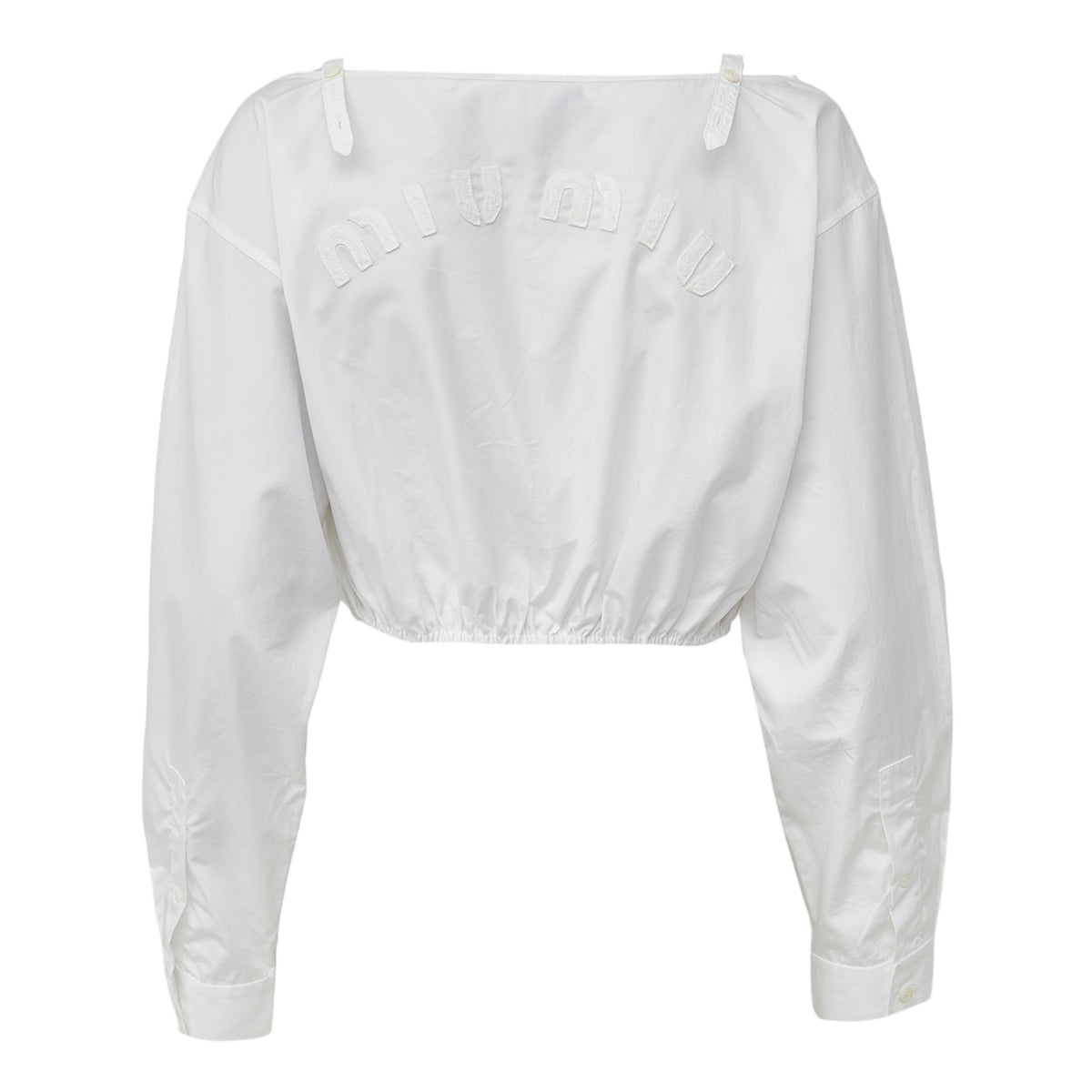 Camisa Cropped Miu Miu Branca Tam 36 Br