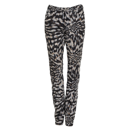 Calça Just Cavalli Preta e Cinza Tam 42 BR