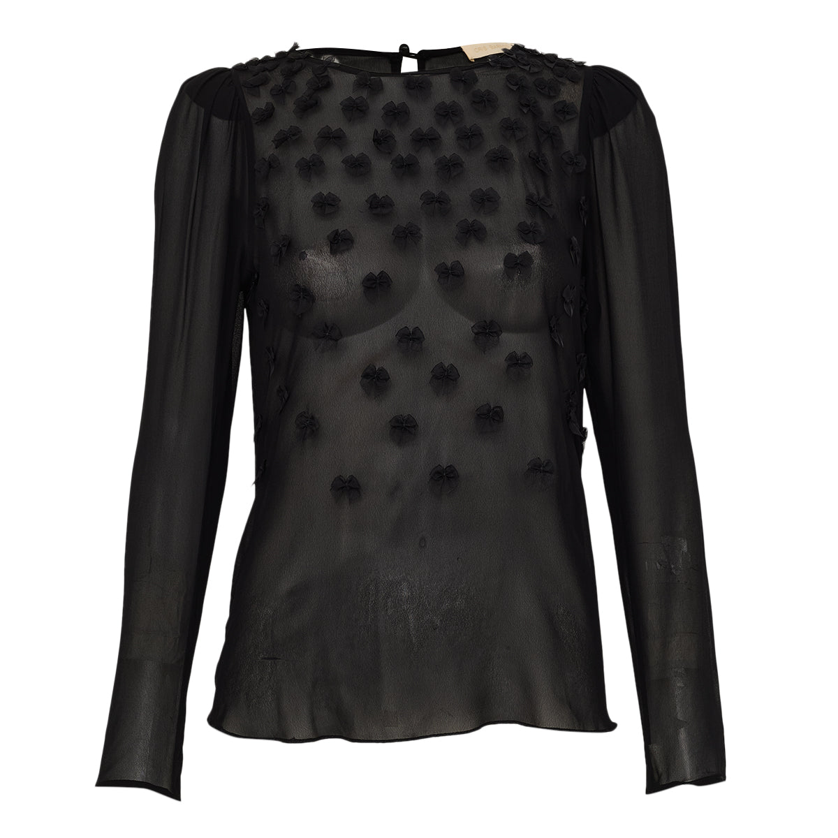 Blusa Cris Barros Preta Laços Tam 36 Br