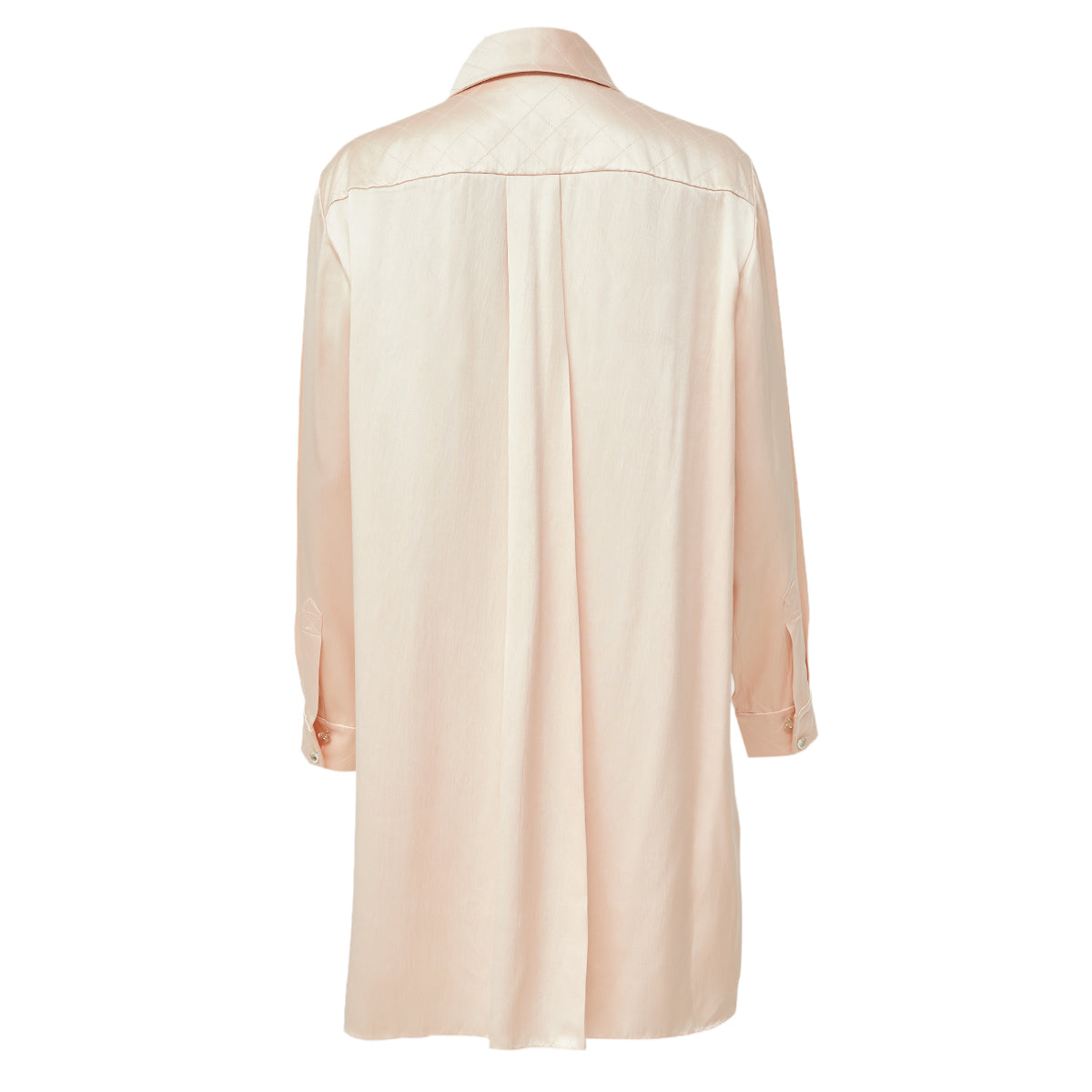 Camisa Chanel Rosa Acetinada Tam 36 BR