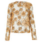 Blusa Paula Raia Tule Bege Florido Tam 36 BR