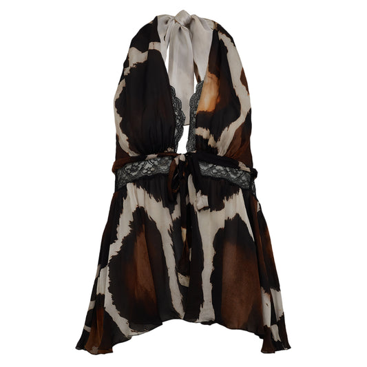 Blusa Roberto Cavalli Animal Print Tam 40 Br
