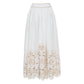 Saia Zimmermann Branca Botoes Flores na Barra Tam 36 BR