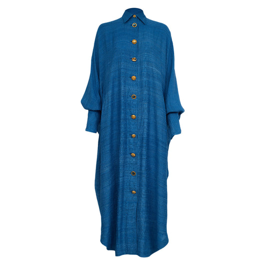 Vestido Schiaparelli Azul Longo Tam M BR