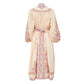 Vestido Zimmermann Bordados Floral Rosa Claro Tam 36 BR