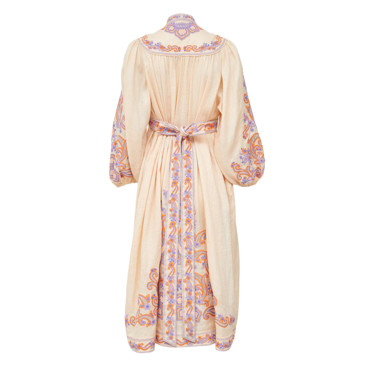 Vestido Zimmermann Bordados Floral Rosa Claro Tam 36 BR
