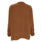 Camisa Carolina Herrera Seda Marrom Tam G BR