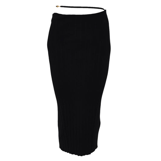 Saia Jacquemus Malha Preta Tam 38 Br