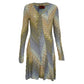 Vestido Missoni Amarelo e Azul Tam 40 Br
