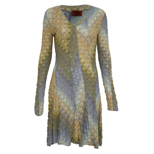 Vestido Missoni Amarelo e Azul Tam 40 Br