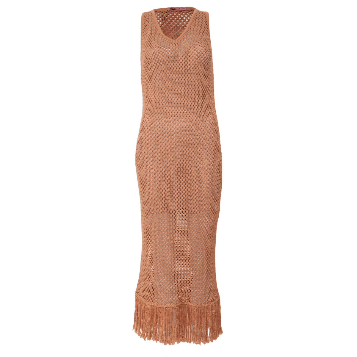 Vestido Mixed Tricot Com Franjas Tam PP BR