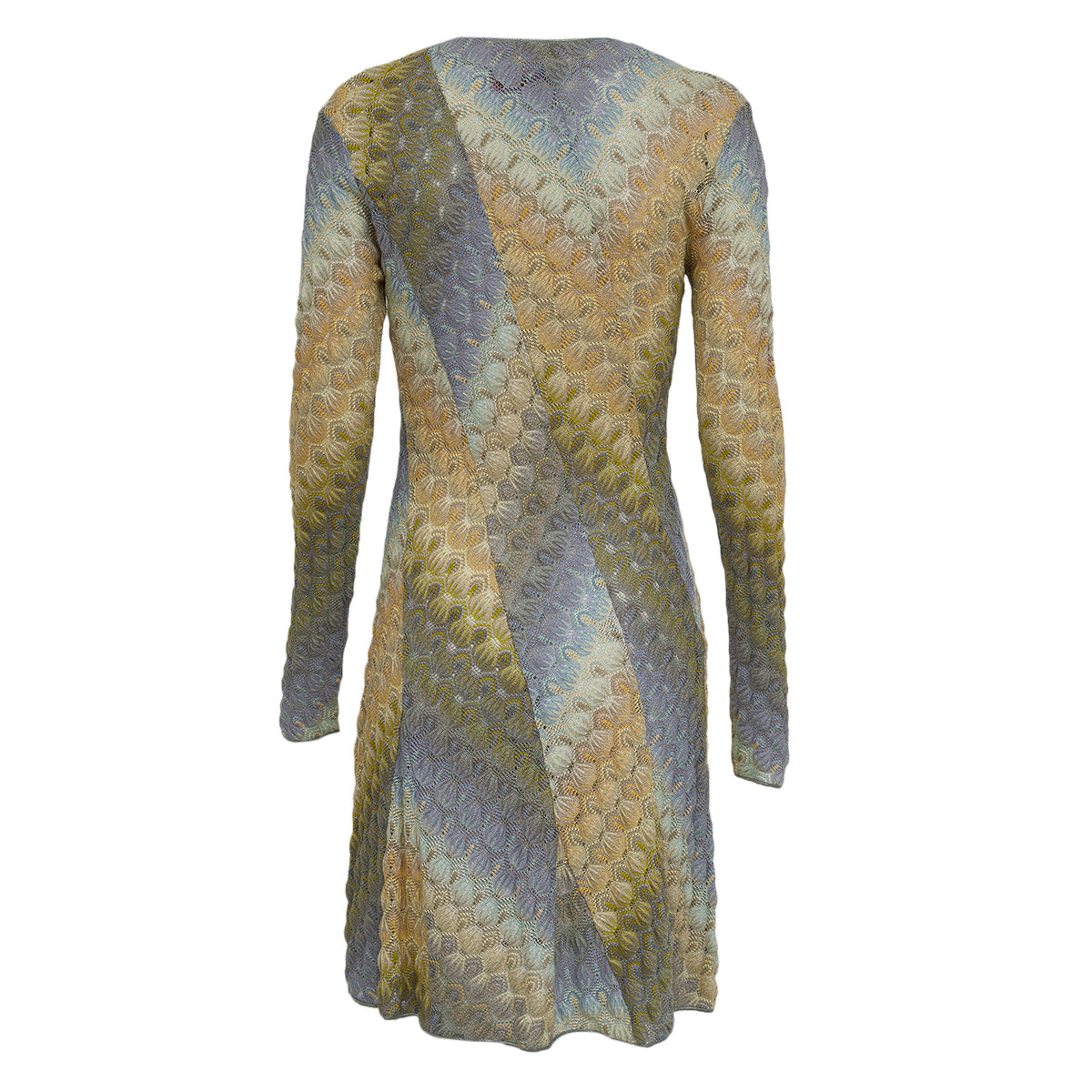 Vestido Missoni Amarelo e Azul Tam 40 Br