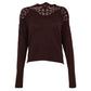 Conjunto Ermanno Scervino Marrom Escuro Bordado Tam 38 Br