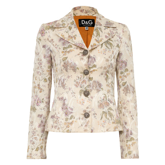 Blazer Dolce&Gabbana Estampa Florida Tam 36 Br