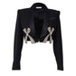 Conjunto Area Preto Com Strass Tam 36 Br
