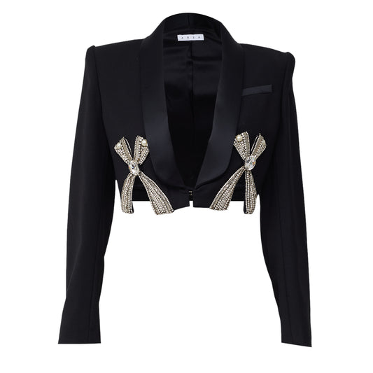 Conjunto Area Preto Com Strass Tam 36 Br
