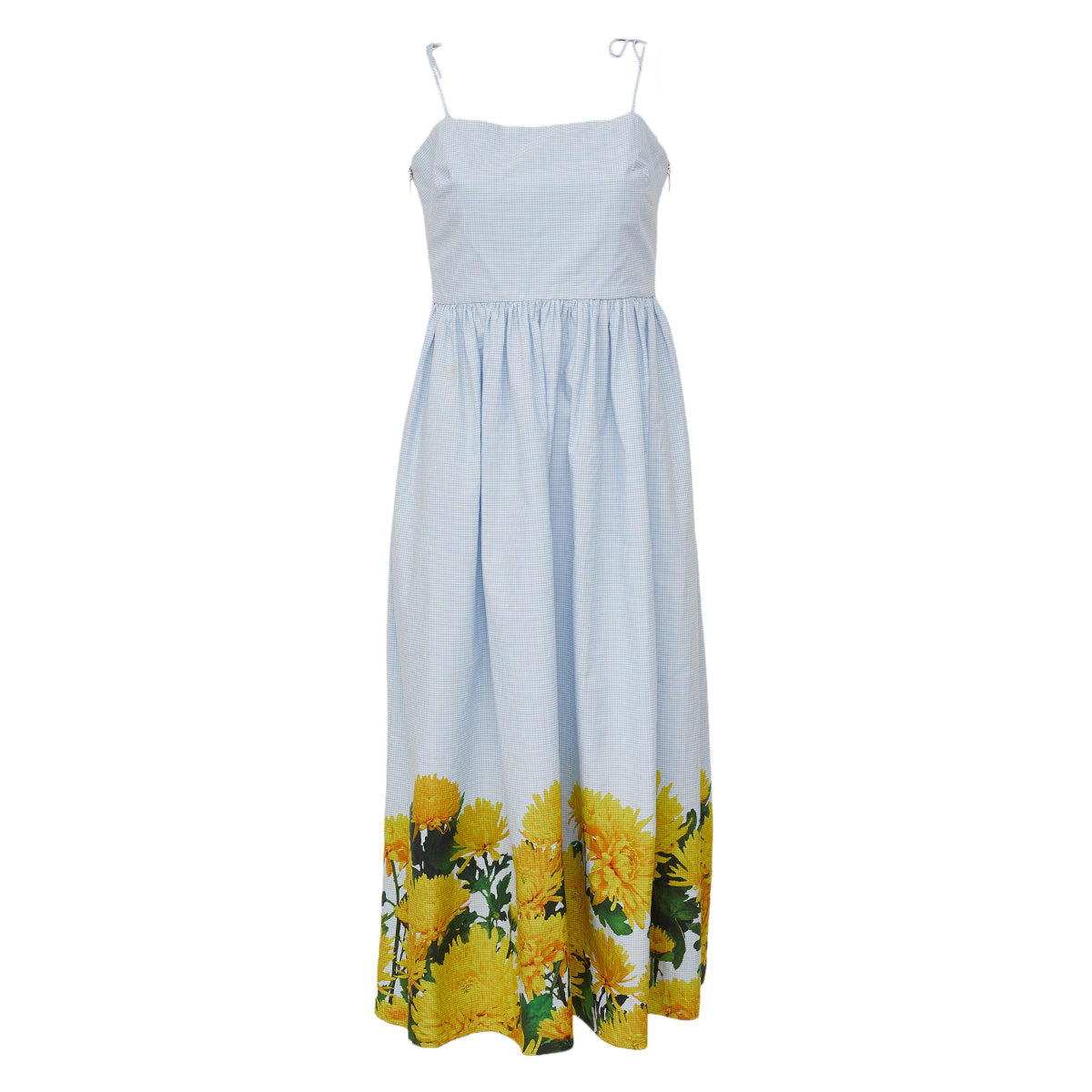 Vestido Paula Raia Estampa Xadrez Azul Tam 38 Br