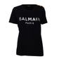 Camiseta Balmain Preta Logo Prata Tam P Br