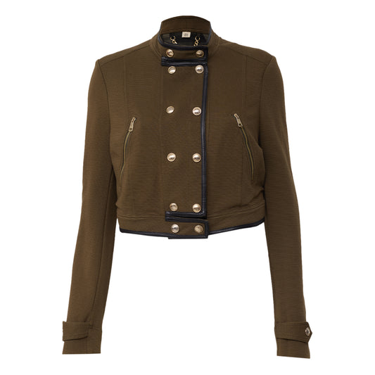 Casaco Burberry London Biker Jacket Verde Tam G BR