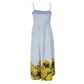 Vestido Paula Raia Estampa Xadrez Azul Tam 38 Br