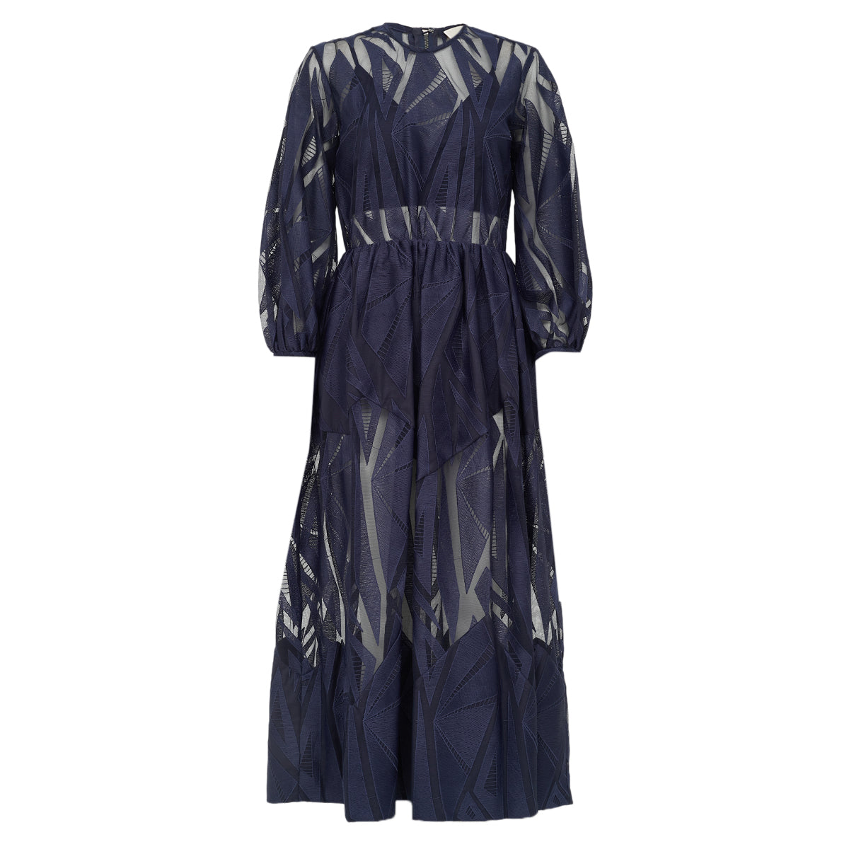 Vestido Paula Raia Azul Marinho Longo Tam 36 Br