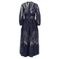 Vestido Paula Raia Azul Marinho Longo Tam 36 Br